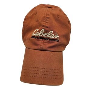 Cabela's Adjustable Strap Hat Brown Outdoor Hunting Cap Embroidered Logo